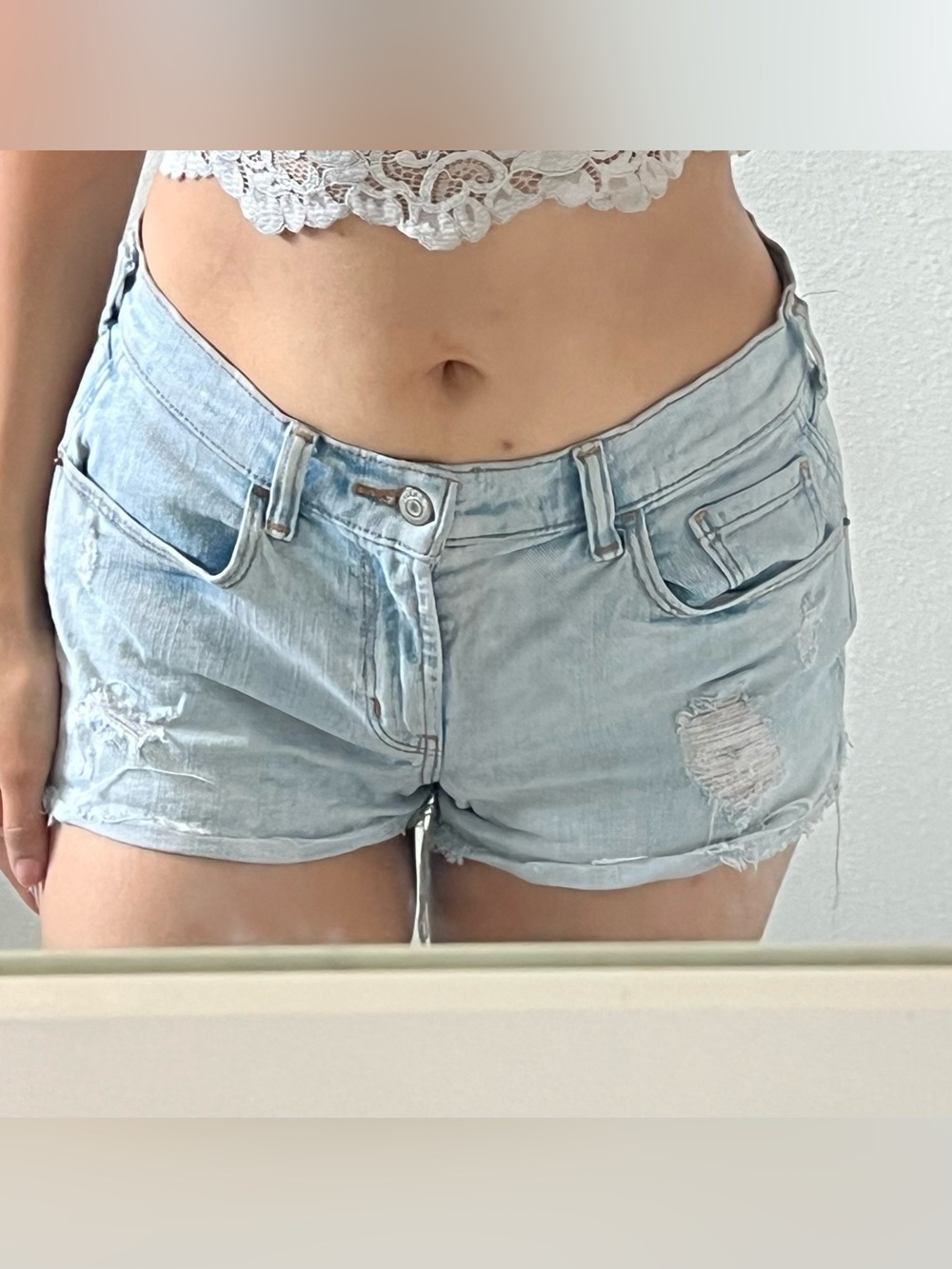 Old Navy Boyfriend Cutoff Denim Jean Shorts Size Small